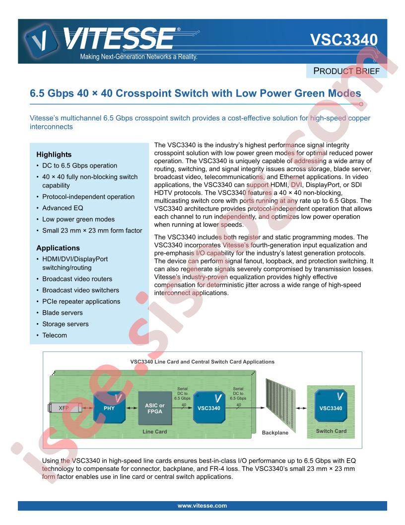 VSC3340 Brief