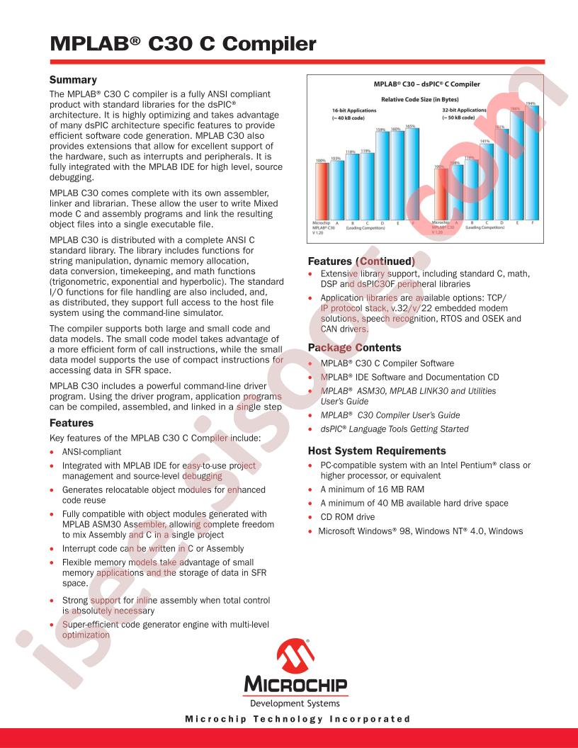 MPLAB C30 C Compiler