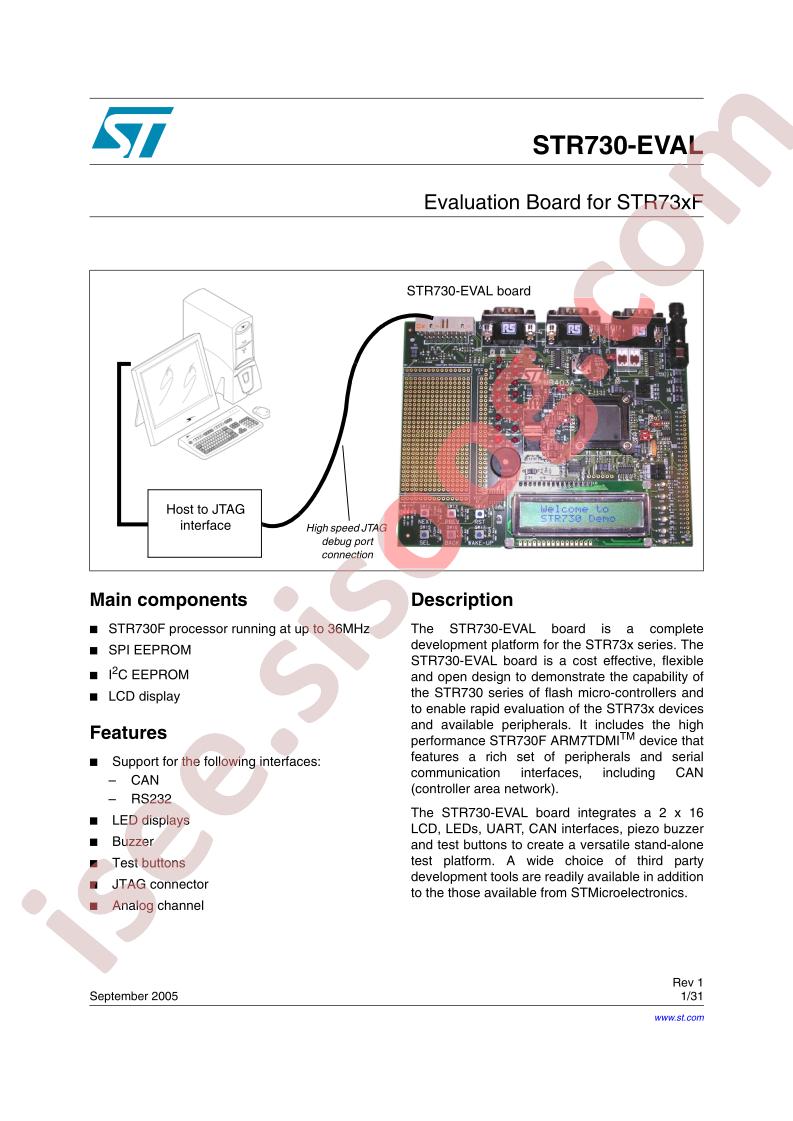 STR730-EVAL User Manual