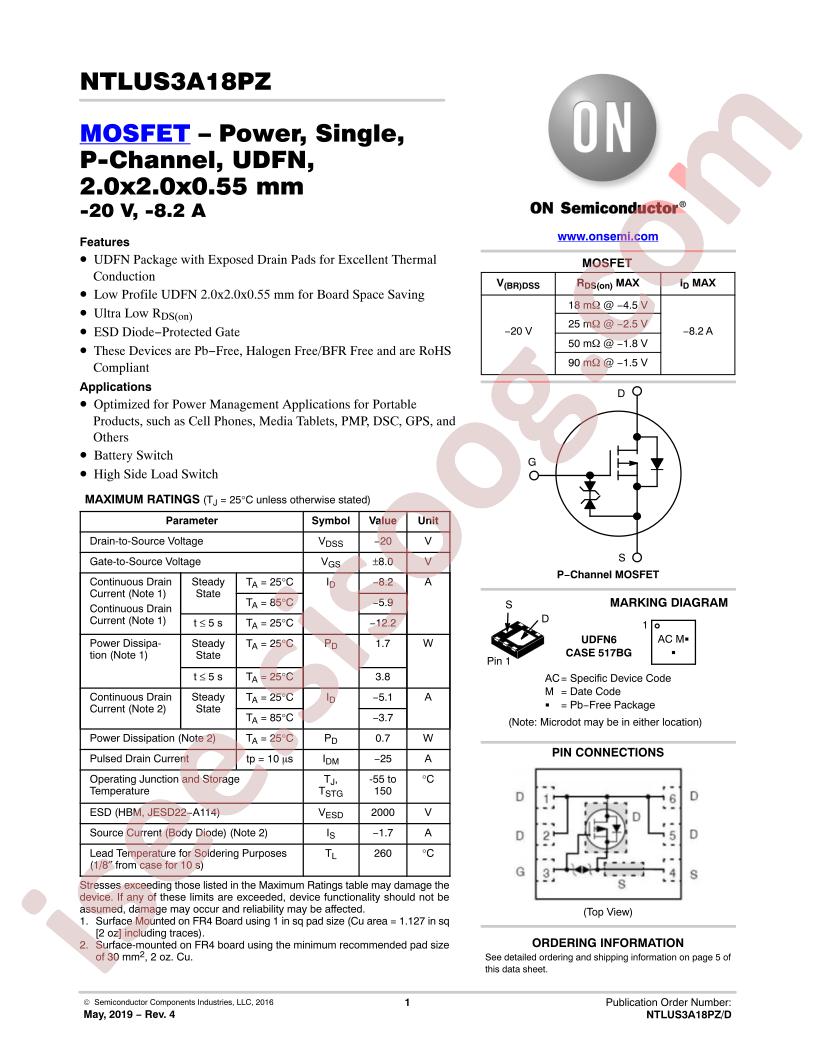 NTLUS3A18PZ