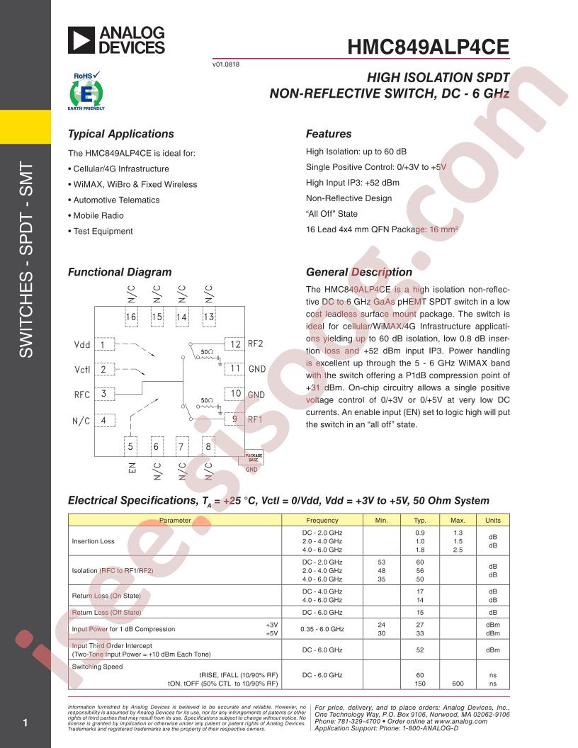 HMC849ALP4CE