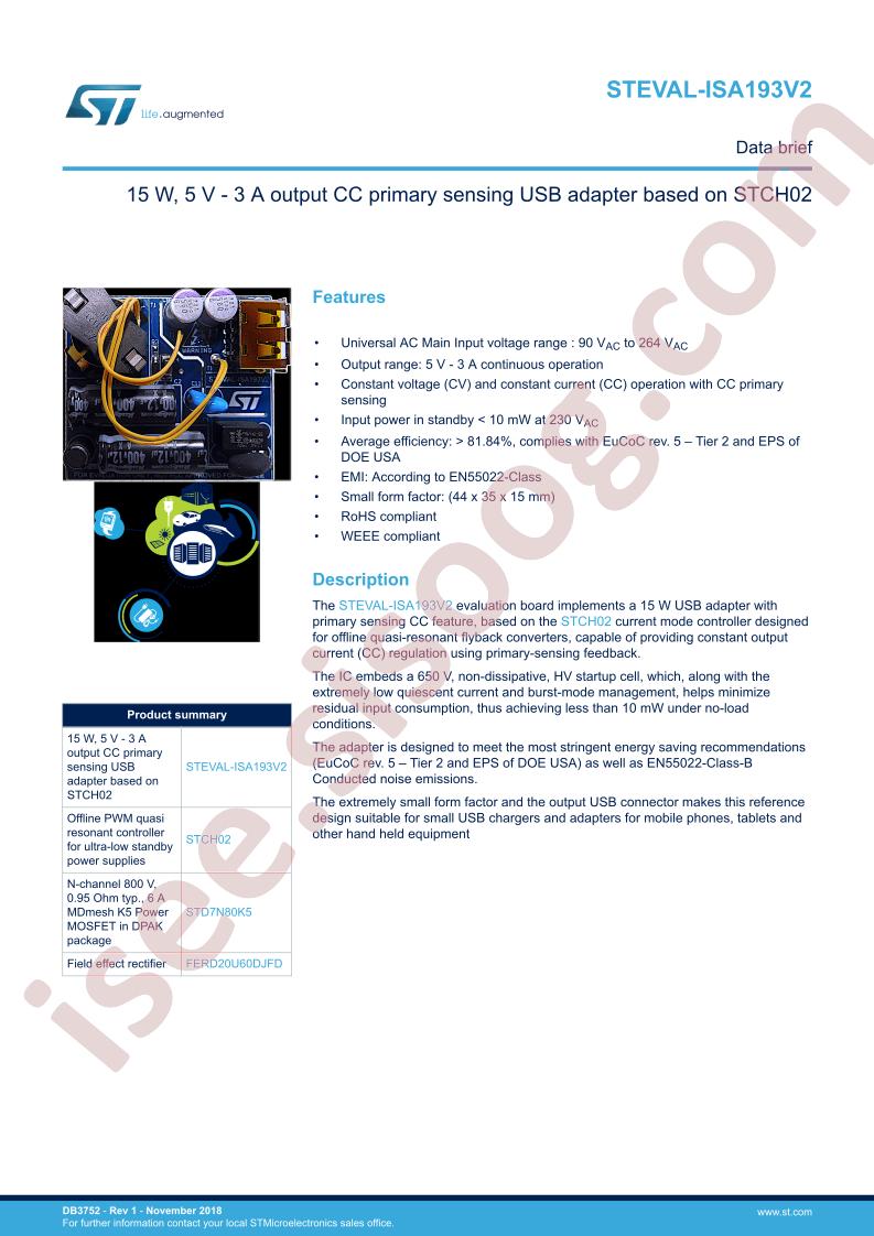 STEVAL-ISA193V2 Data Brief