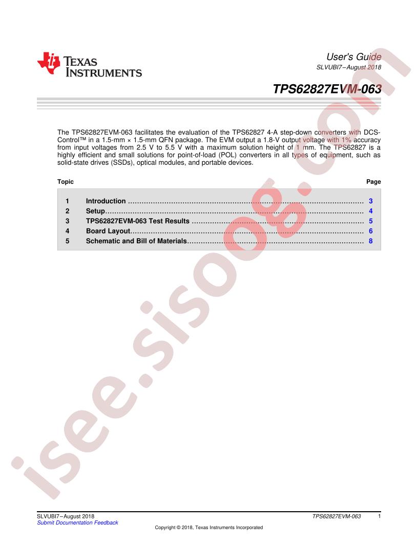 TPS62827EVM-063 User Guide