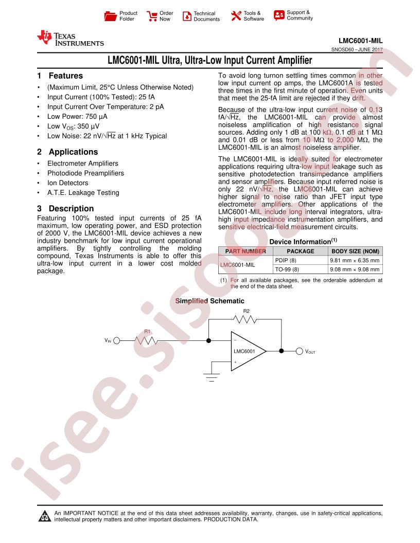 LMC6001A MDC