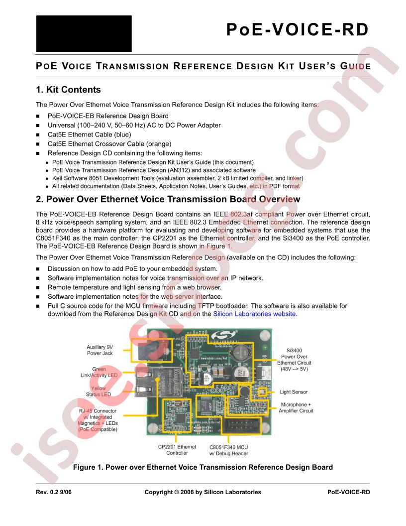 POE-VOICE-RD User Guide