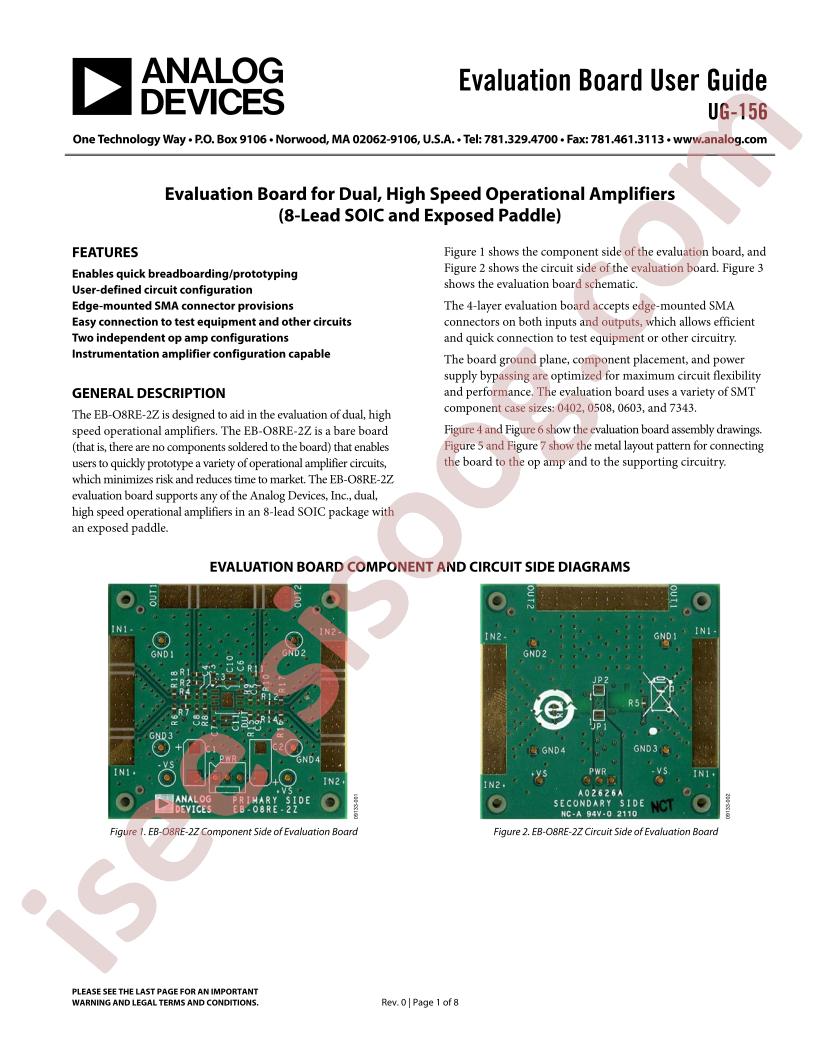 Eval Brd Dual/8-Lead/SOIC/Paddle Guide