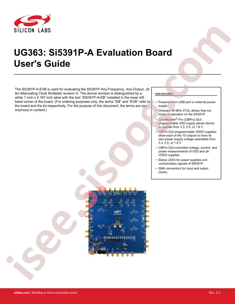 Si5391P-A EVB Guide