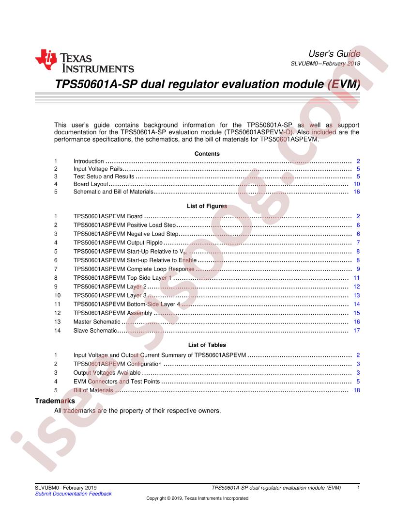 TPS50601ASPEVM-D User Guide