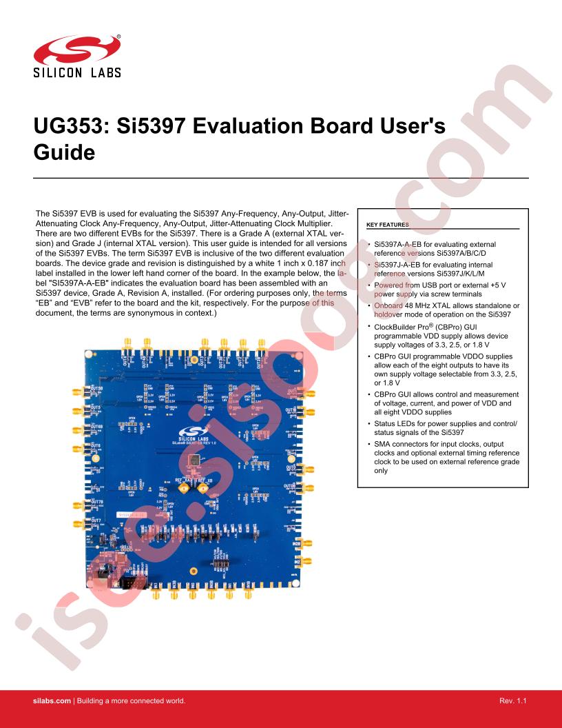 Si5397 Eval Board User Guide