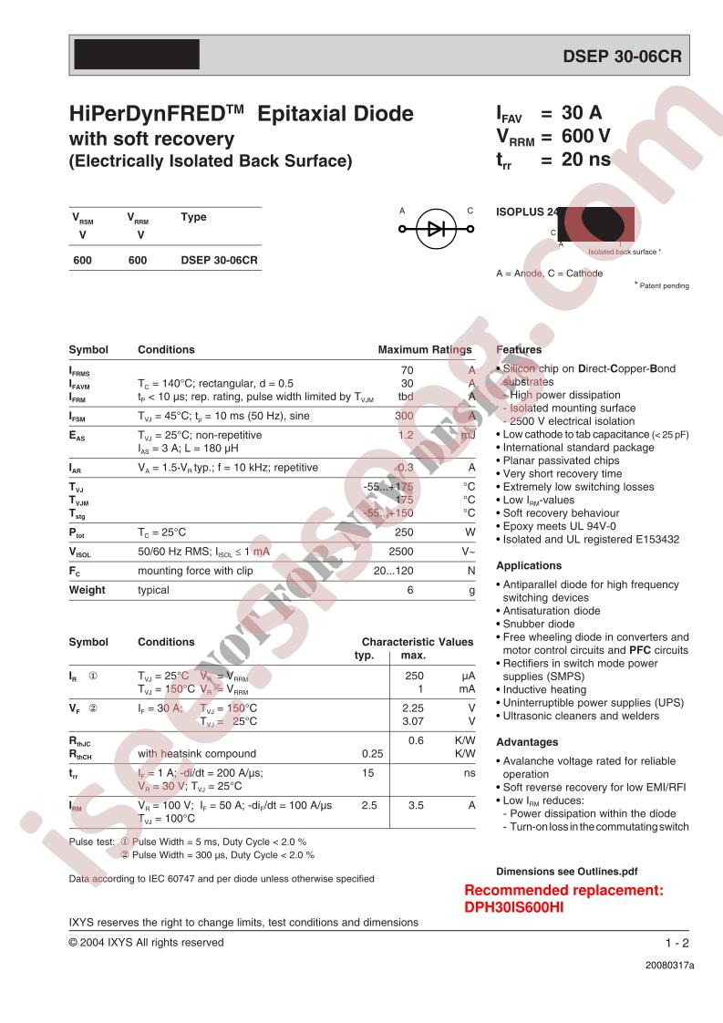 DSEP30-06CR