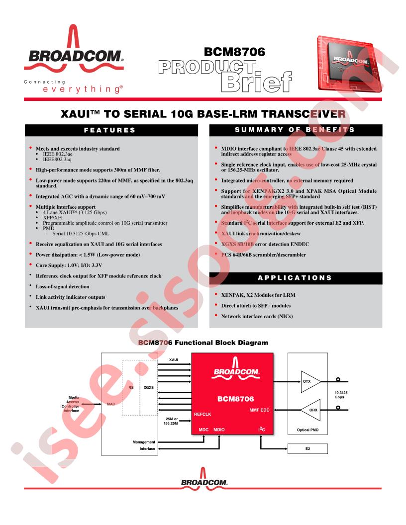 BCM8706 Brief