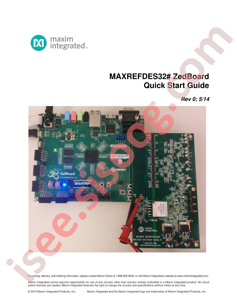 MAXREFDES32# Quick Start Guide