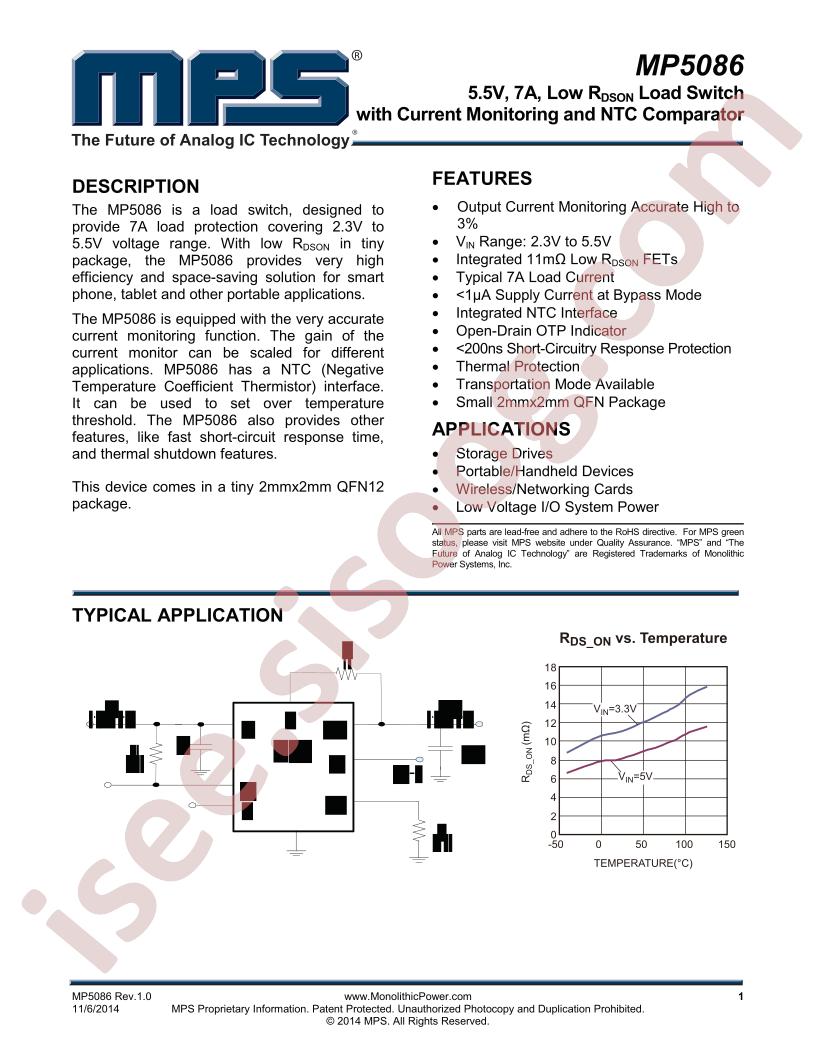 MP5086 Datasheet