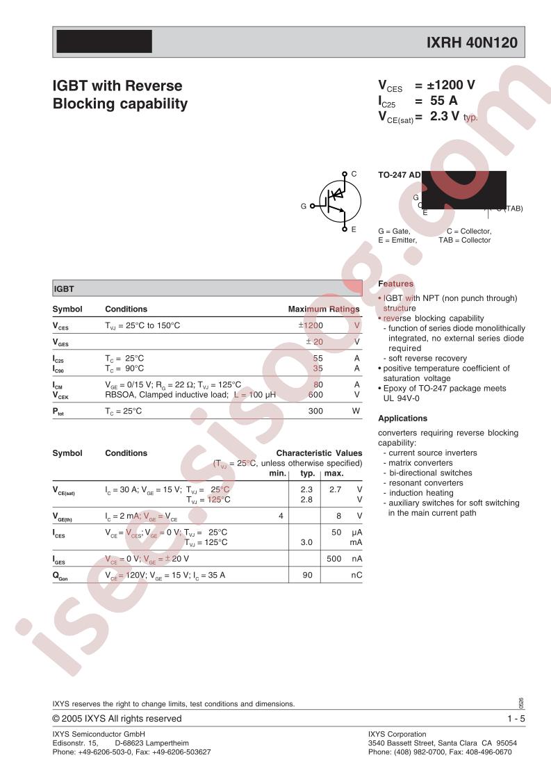 IXRH40N120