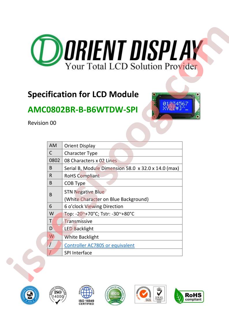 AMC0802BR-B-B6WTDW-SPI  Datasheet