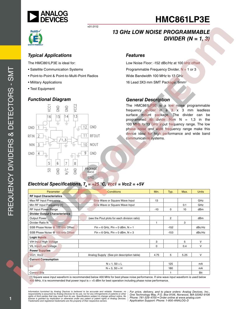 HMC861LP3E