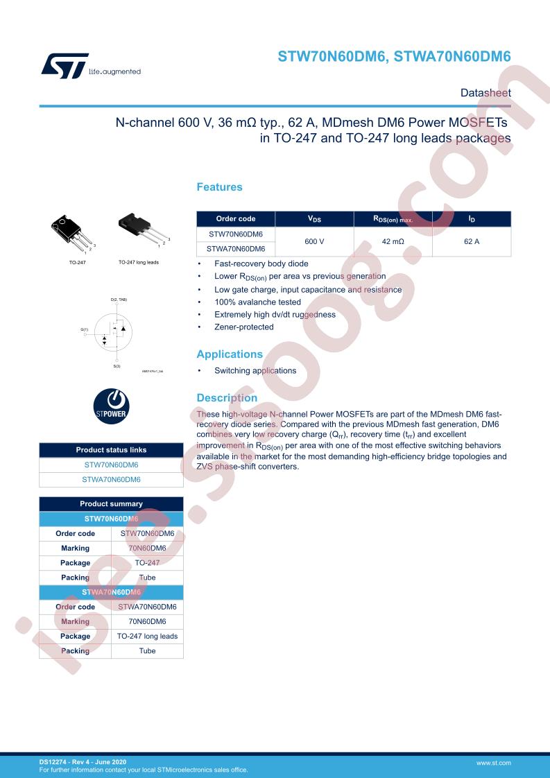 STW(A)70N60DM6