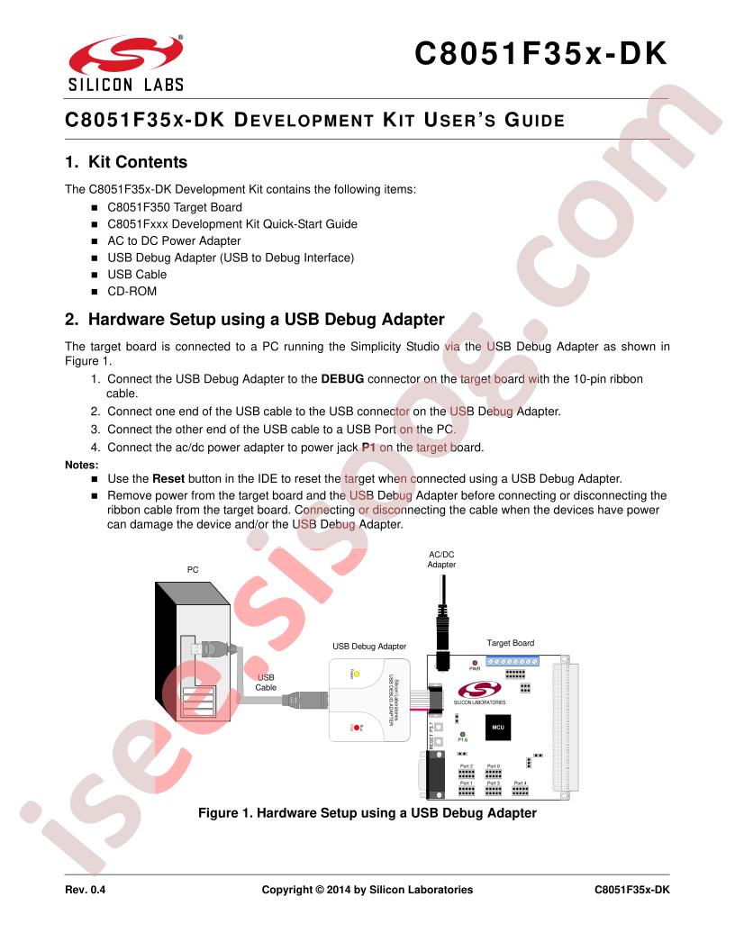 C8051F35x-DK Guide