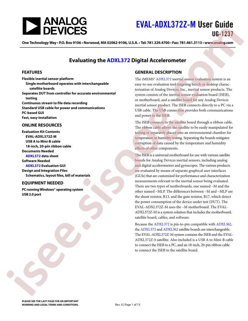 EVAL-ADXL372Z-M Guide
