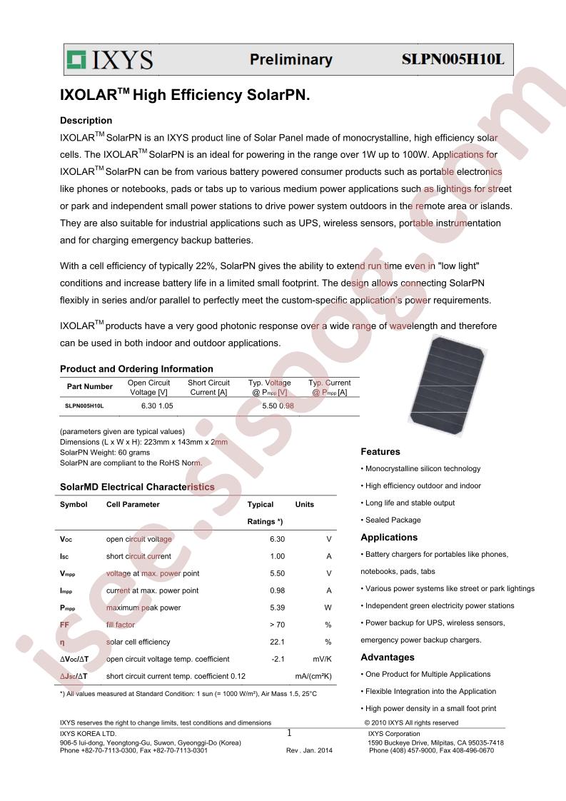 SLPN005H10L Preliminary