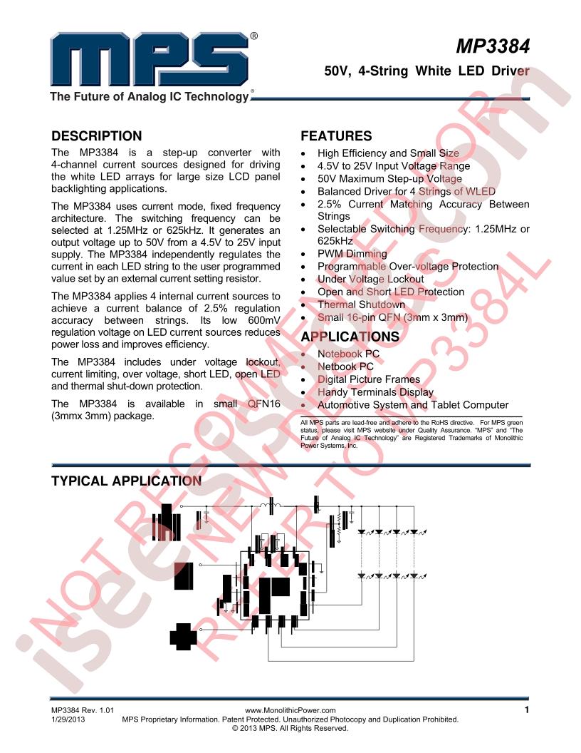 MP3384 Datasheet