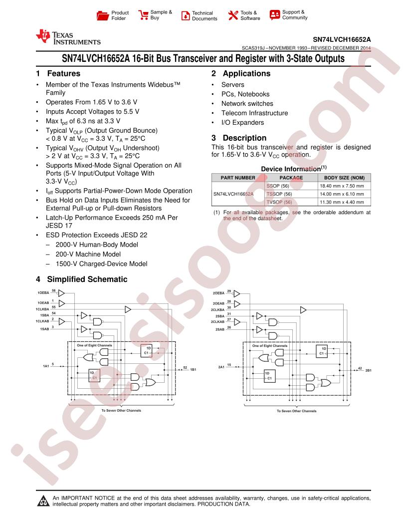SN74LVCH16652A