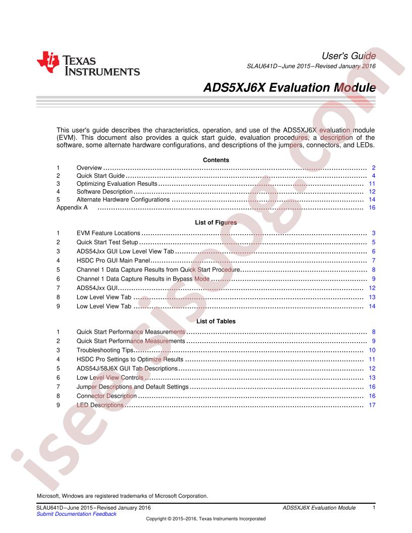ADS5xJ6xEVM User Guide
