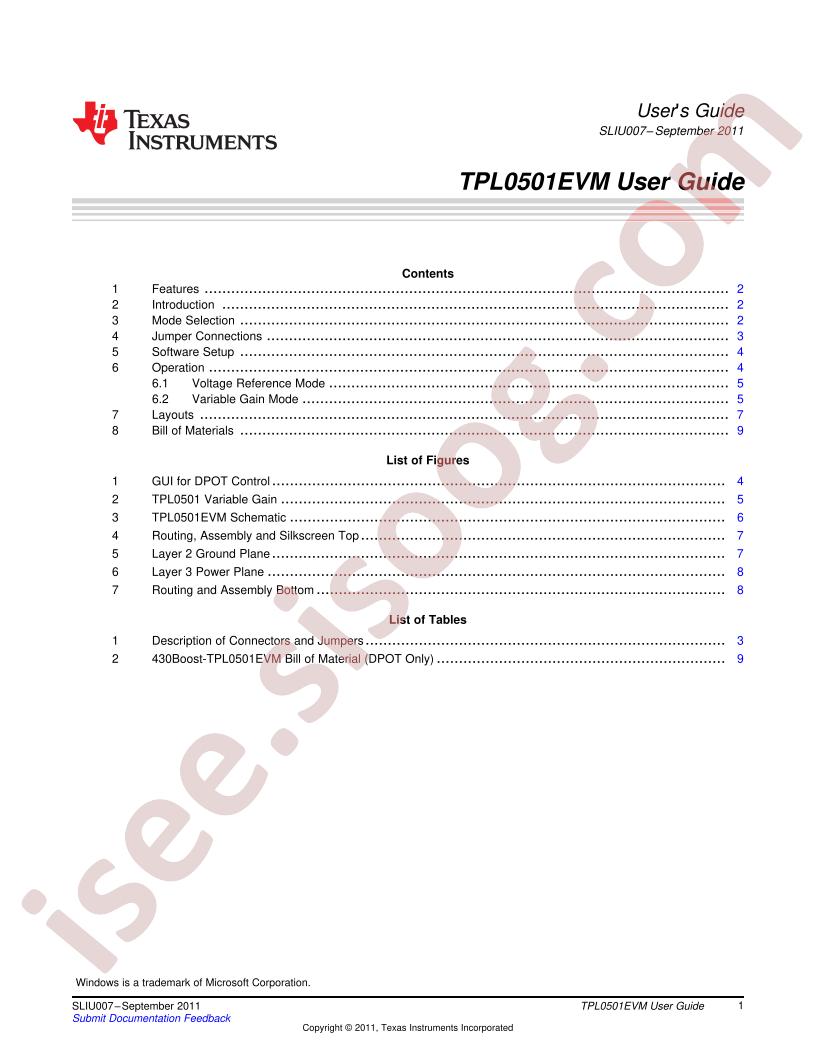 TPL0501EVM