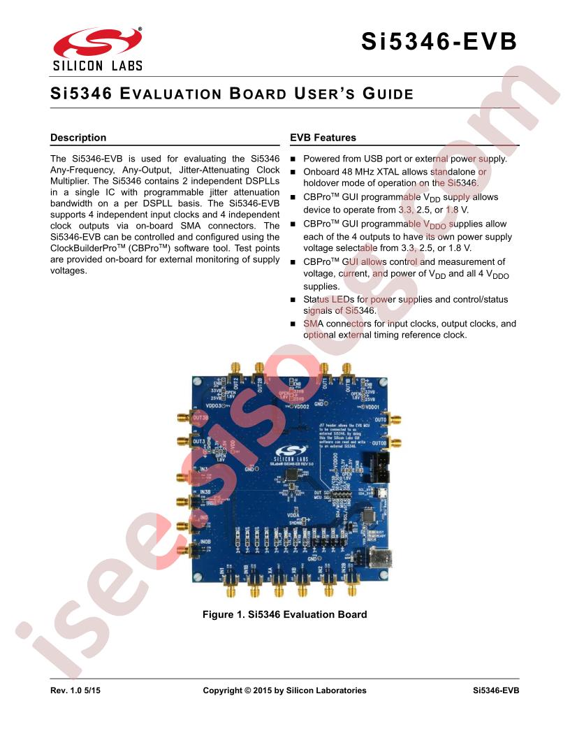 Si5346-EVB User Guide