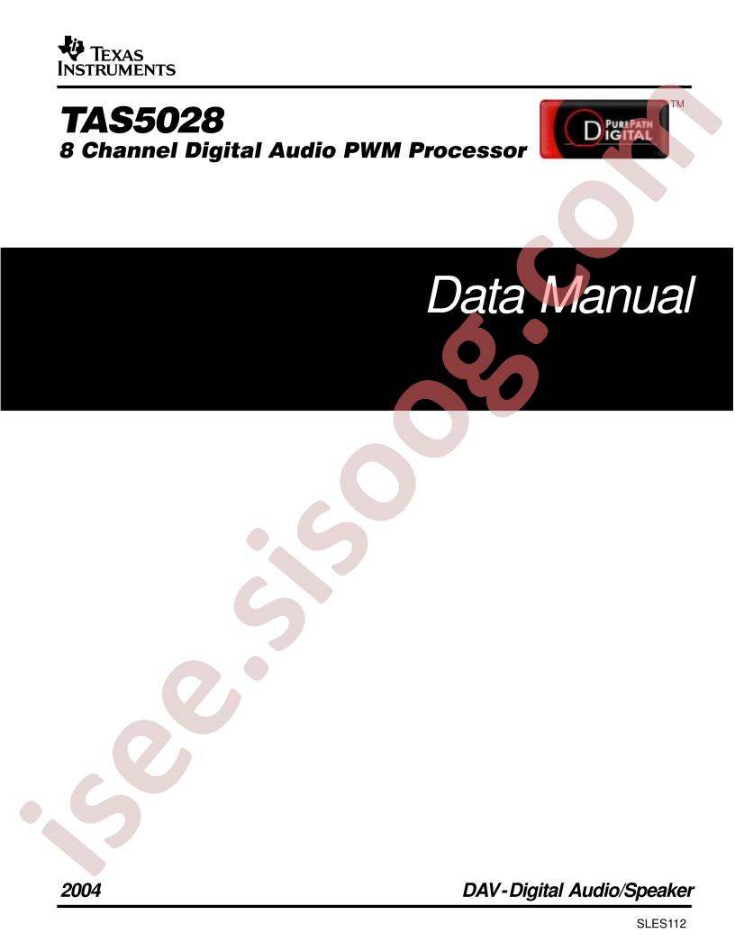 TAS5028 Data Manual