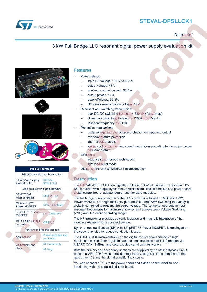 STEVAL-DPSLLCK1 Datasheet
