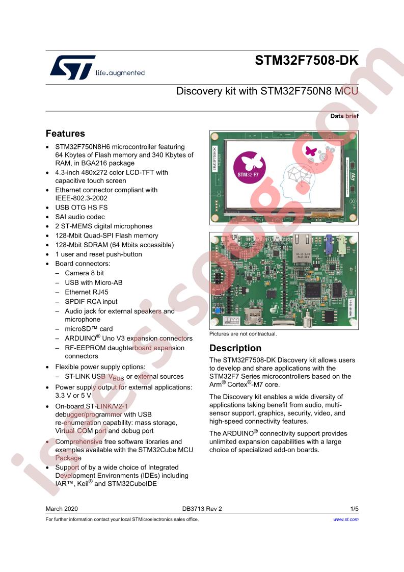 STM32F7508-DK Data Brief