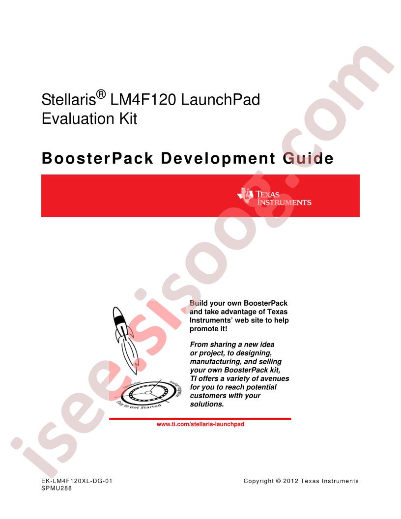 EK-LM4F120XL BoosterPack Dev Guide