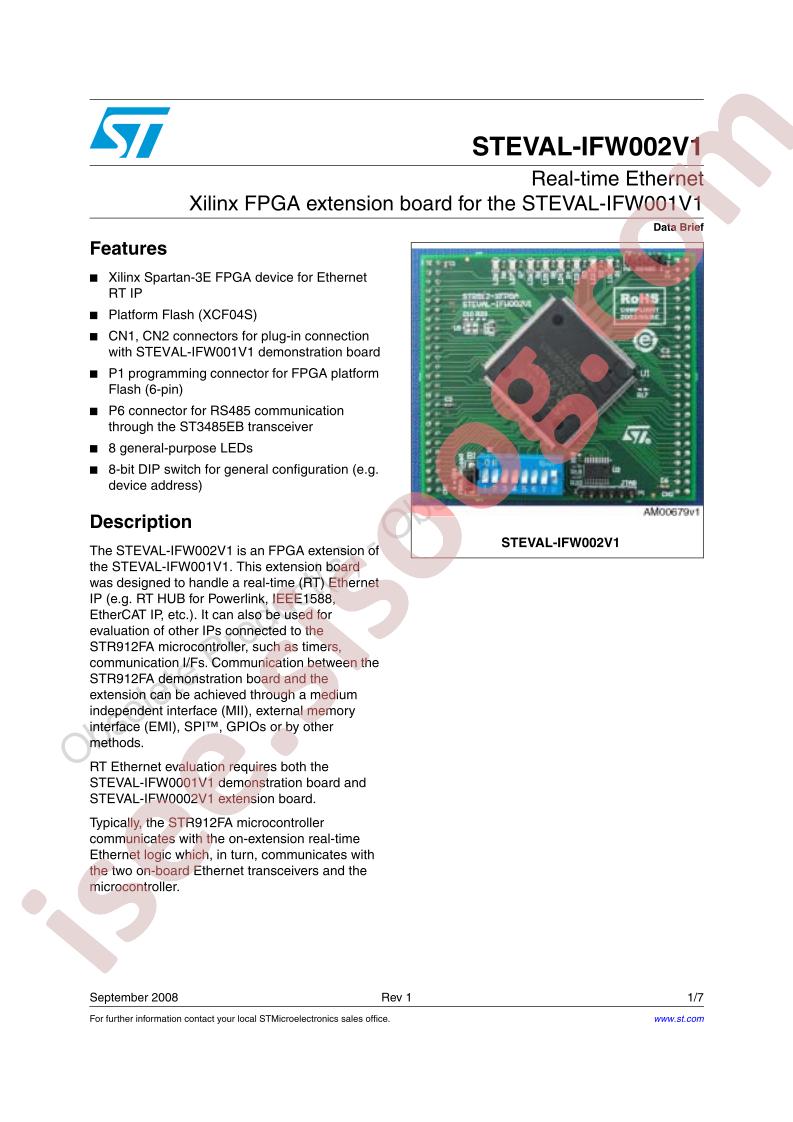 STEVAL-IFW002V1 Data Brief