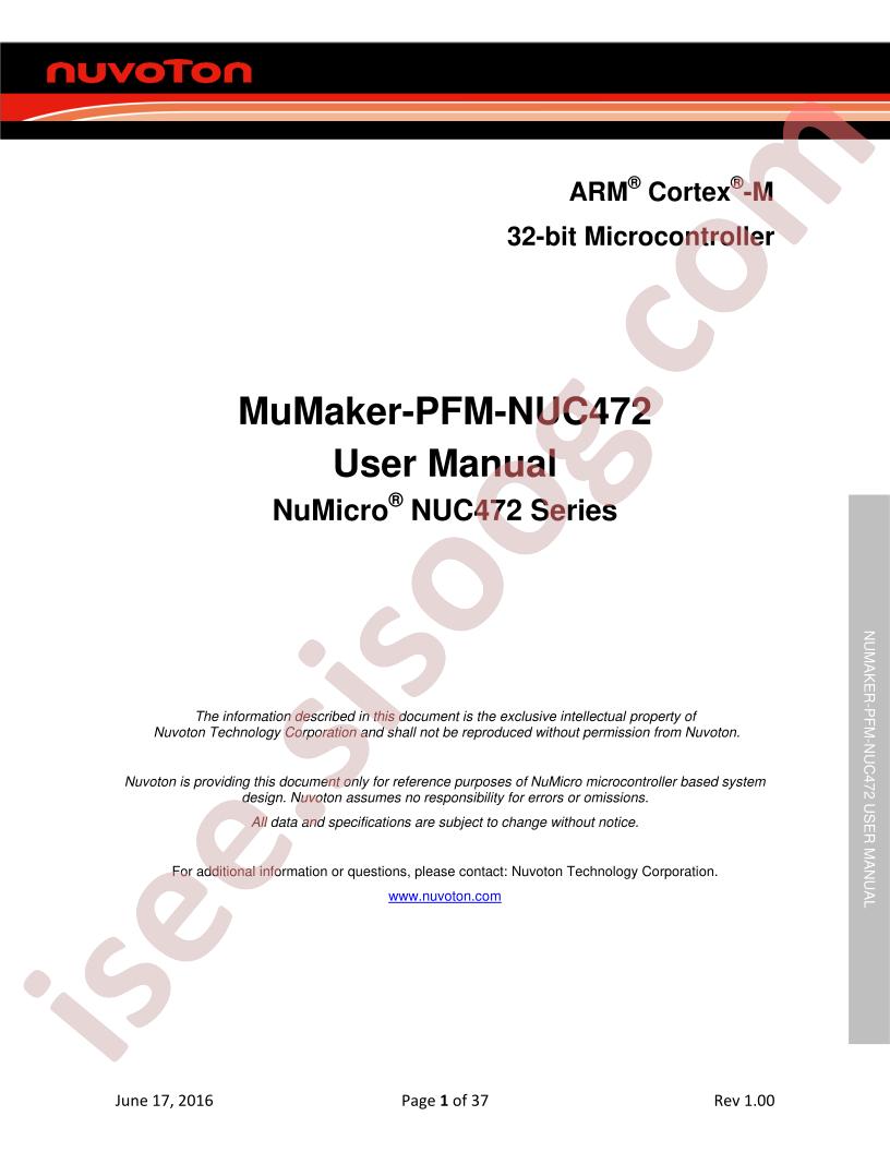 NUMAKER-PFM-NUC472 User Manual