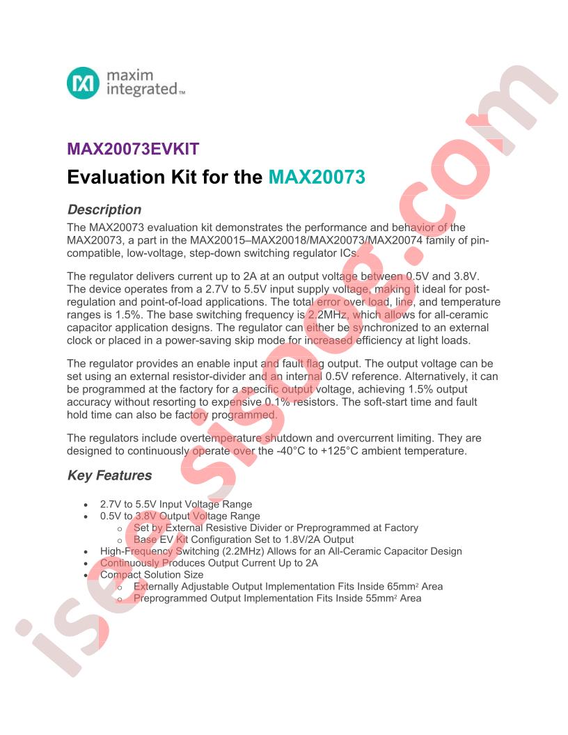 MAX20073EVKIT
