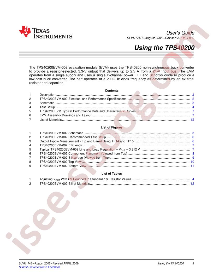 TPS40200EVM-002 User Guide