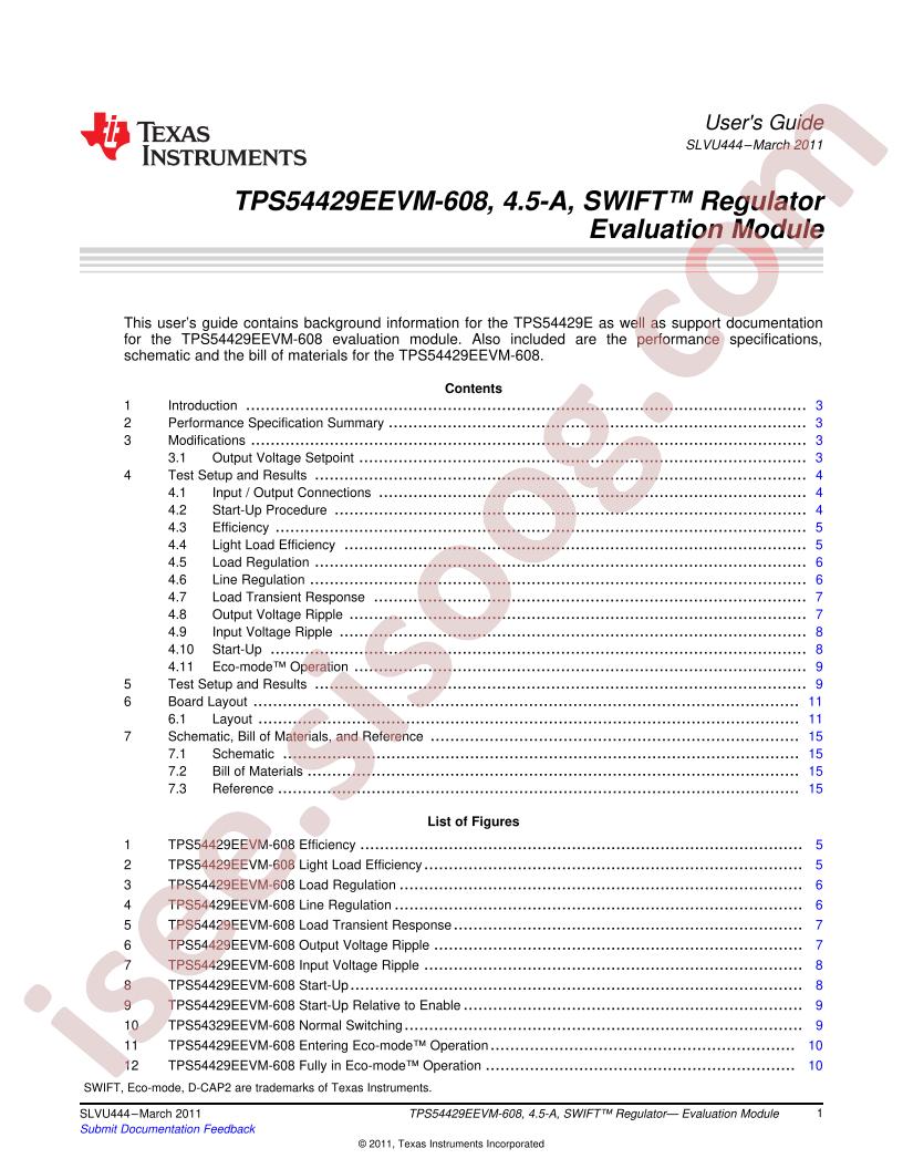 TPS54429EEVM-608 User Guide