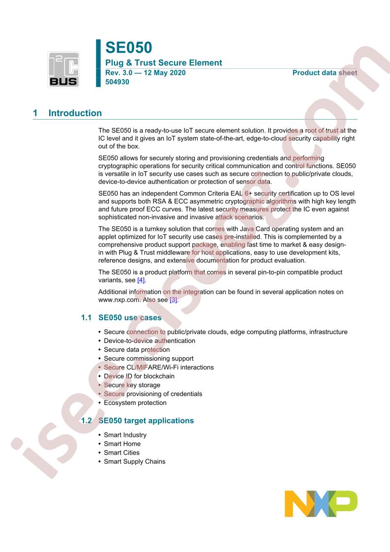 SE050 Datasheet