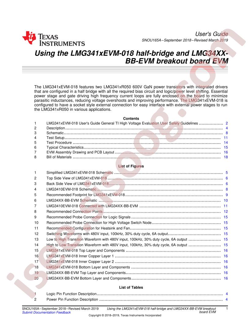 LMG341xEVM-018 & LMG34XXBB-  EVM User Guide