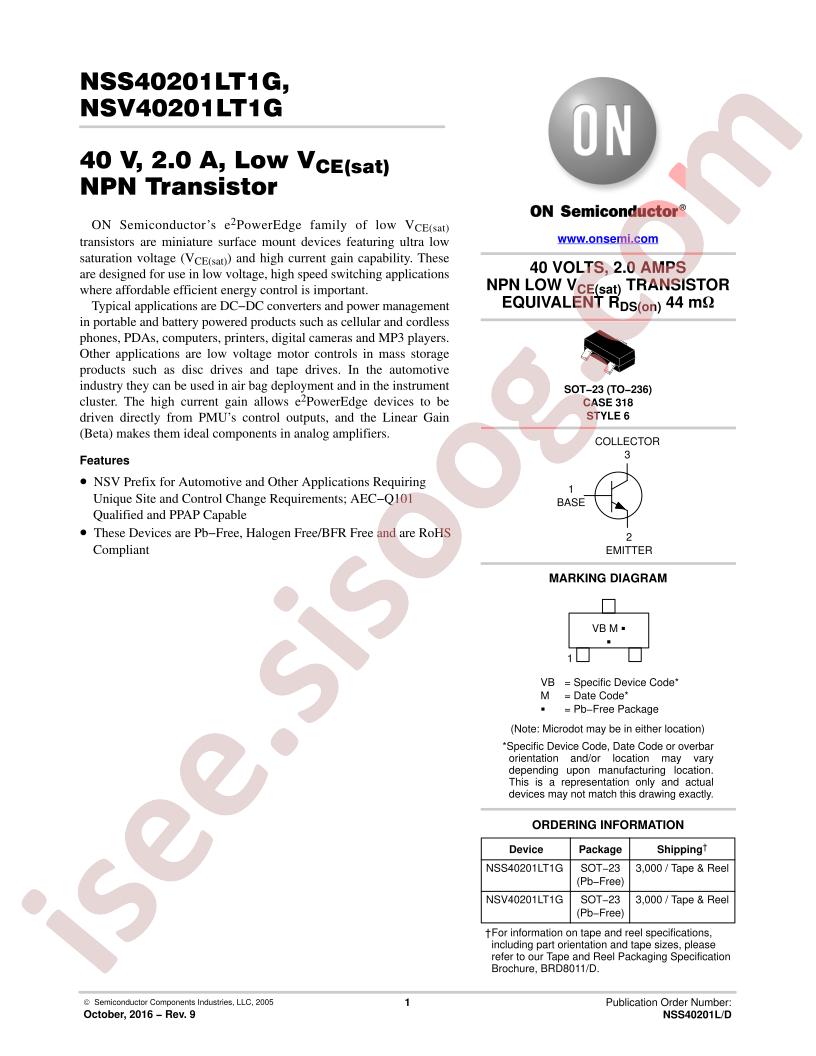 NSS,NSV40201LT1G