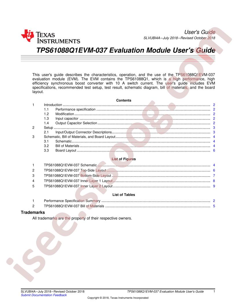 TPS61088Q1EVM-037 User Guide