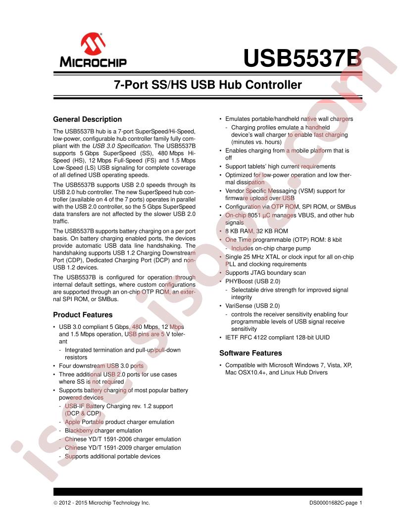 USB5537B Datasheet