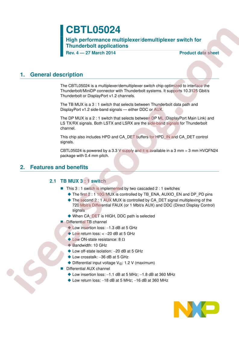 CBTL05024 Datasheet