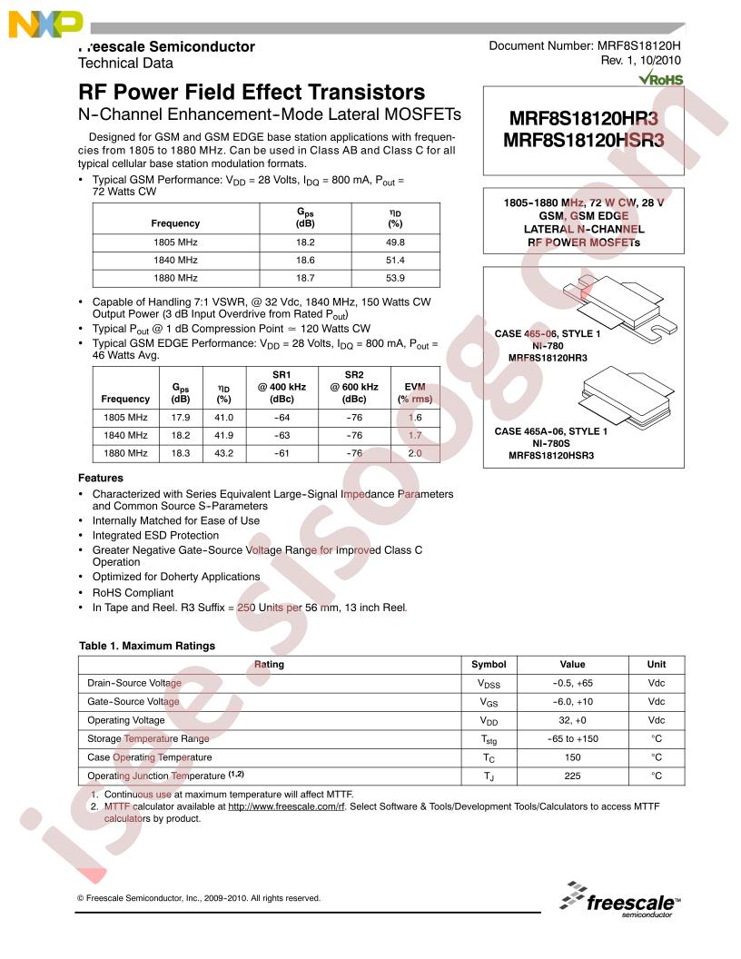 MRF8S18120HR3/HSR3