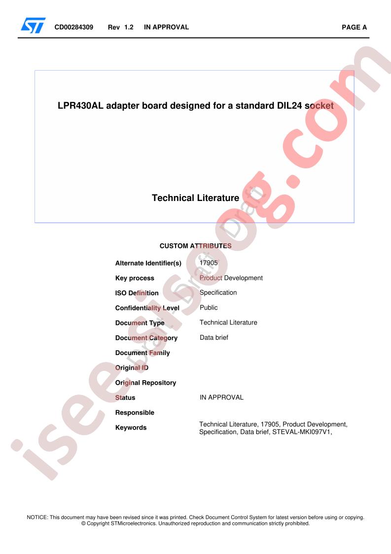STEVAL-MKI097V1 Data Brief