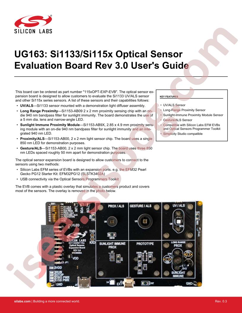 Si1133, Si1153 EVB User Guide
