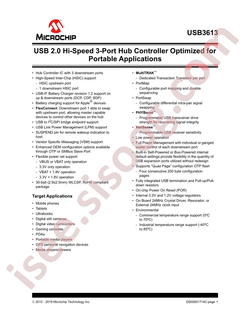 USB3613 Datasheet