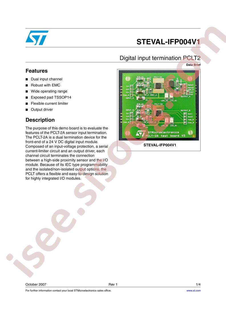 STEVAL-IFP004V1 Data Brief