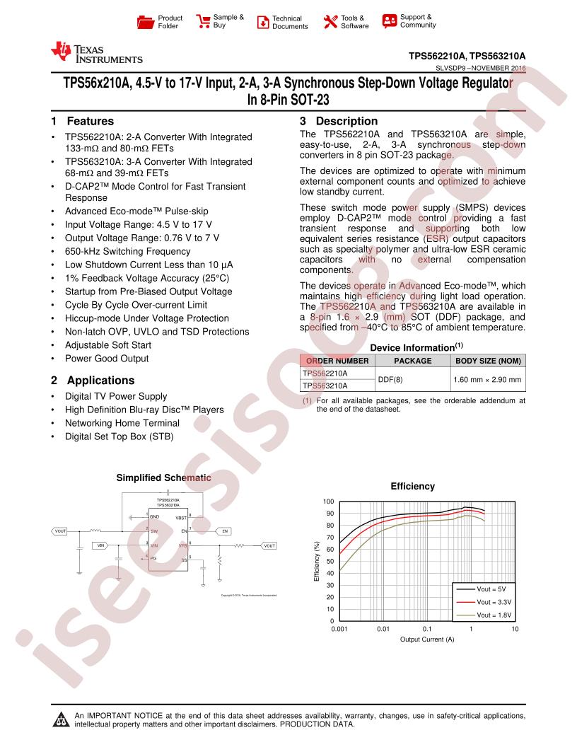 TPS562210A, TPS563210A Datasheet